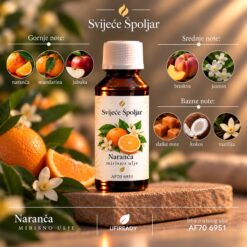 Mirisno ulje naranča naranča,mandarina,jabuka,breskva,jasmin,slatke note,kokos,vanilija