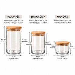 Parametri Staklenka za svijece maxi s poklopcem
