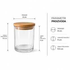 Parametri Casa velika transparent za svijece s poklopcem