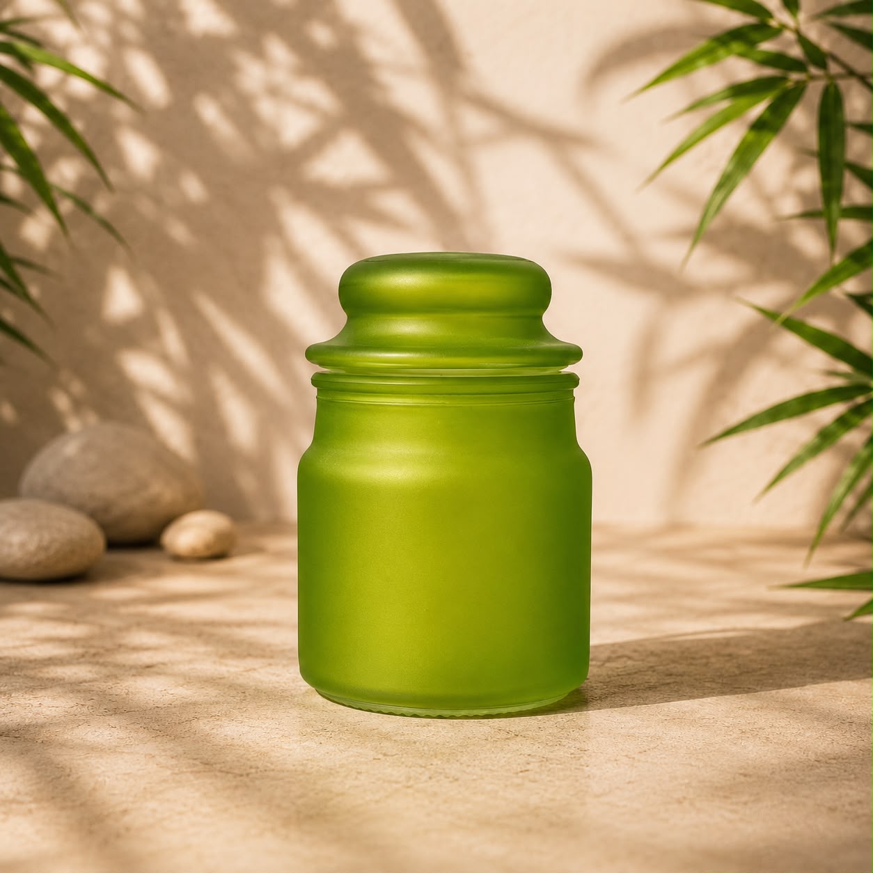 Staklenka mini jar mat zelena