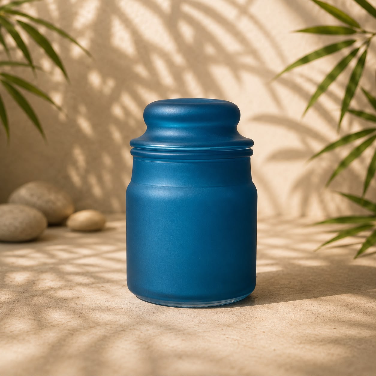 Staklenka mini jar matirana plava