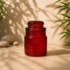 Staklenka mini jar sajajna crvena