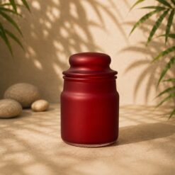 Staklenka mini jar matirana crvena
