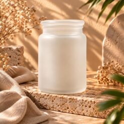 Jar staklenka za svijeće Satin white Big