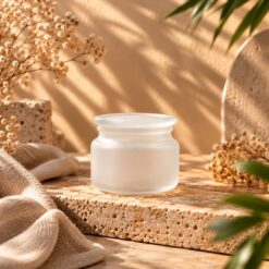 Jar staklenka za svijeće Satin white small