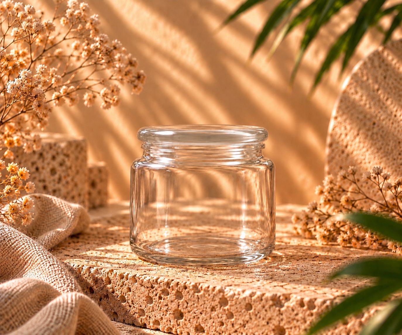 Jar staklenka za svijeće Satin white smol
