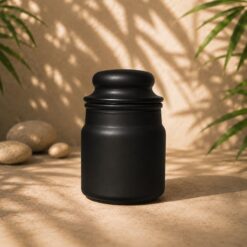 Staklenka middle jar crna mat
