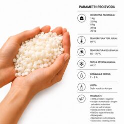 Sojin vosak za mirisne svijeće u kalupima – pakiranja 1, 2, 5, 10 i 20 kg