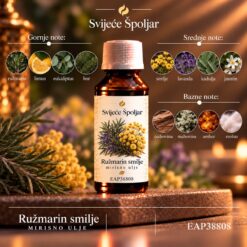 Mirisno ulje ružmarin smilje ružmarin,limun,eukaliptus,bor,smilje,lavanda,kadulja,jasmin,cedrovin,mahovina,amber,mošus
