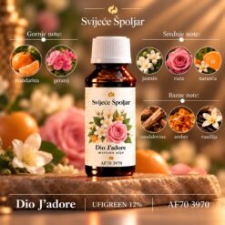 Mirisno ulje Dio j’adore mandarina, geranium, jasmin, ruža, naranča,sandalovina, jantar, vanilija