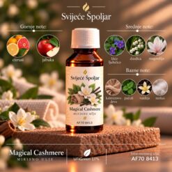 Mirisno ulje Magical Cashmere citrus,jbuka,lišće ljubičiće,šđurđica,magnolija,kašmirovo drvo,pačuli,vanilijan,mošus