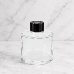 Staklenka za difuzor 100 ml s crnim ukrasnim poklopcem