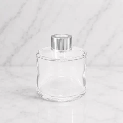 Staklenka za difuzor 100 ml sa srebrnim ukrasnim poklopcem